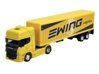 Welly Scania V8 R730 With Trailer Gelb 1:64 Truck Lkw Die Cast Neu Im Kasten