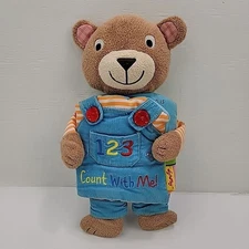 Softplay 1  2 3 Count With Me Plush Book Stuffed Animal Teddy Bear | Free Ship