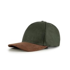 Men's Premium Suede Baseball Cap, 100% Cotton Blend, One Size, Green