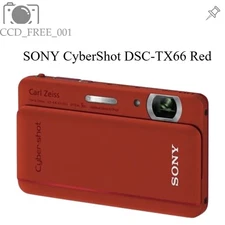 SONY CyberShot DSC-TX66 Digital Camera 5x Optical Zoom 18.2MP Red Fast shipping
