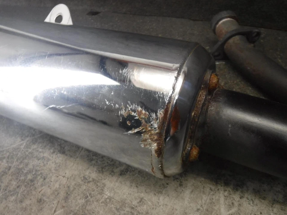 07 Hyosung 250 GT250 Silenciador de escape Tubos de cabezal de lata 66B Foto 3 de 4