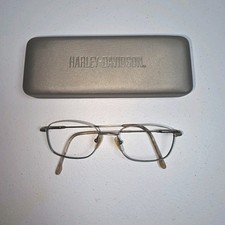 Vtg Harley Davidson Eyeglass Frames 90s Metal Optical Frames Biker Style w/case