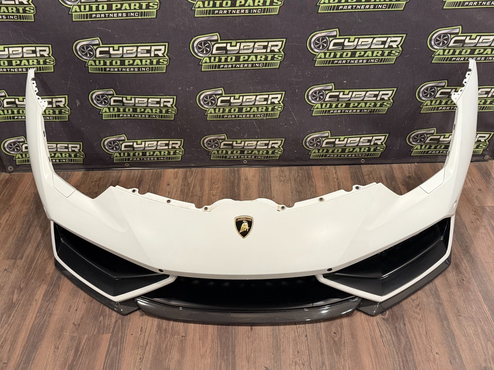 2019 LAMBORGHINI HURACAN 610 FRONT BUMPER OEM WHITE COMPLETE MINUS SENSORS