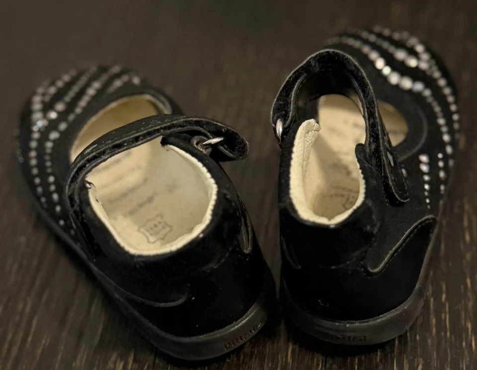 Primigi Girls Infants Baby Dress shoes Mary Janes Ornice black EU 20 US size 5 - Image 3 of 4