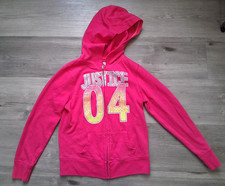 Girls Size 8 Justice 04 Hot Pink Jacket Rhinestone Hooded
