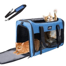 Large Cat/Dog Carrier up to 25 Pounds, Portable Soft Sided Pet Travel Carrier...