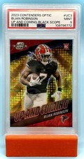 2023 Cont. Optic Bijan Robinson #UC3 Up And Coming Black Pandora PSA 9 RC /25