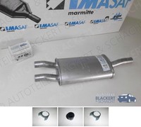 Imasaf Auspuff VorschalldäMpfer FüR Ford Taunus P5 + P7 17M/20M 1.5+1.7+1.8 +2.0