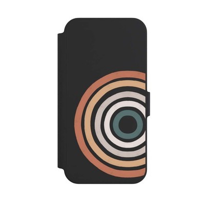Klapphülle für Apple iPhone 13 Pro Kreise Regenbogen Wasserfarbe
