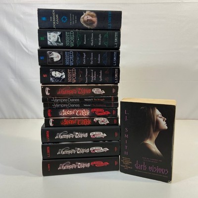 L J Smith 13 Book Lot Vampire Diaries Forbidden Game Night World Dark Visions YA