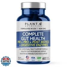 4-in-1 Prebiotic Probiotic and Postbiotic for Women and Men, Complete Gut and