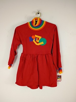 Vtg 90s Chocolate Soup Red Kids Youth Fleece Sweatshirt Joggers Set Sz 12 New