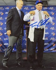 Sandy Alderson Terry Collins Signed Autographed NY Mets 8x10 Photo LSCM COA