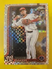 2025 Topps Chrome X-Fractors #231 Darren Baker RC - Washington Nationals