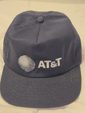 Vintage AT T Hat Snapback Baseball Cap Men Blue Call Before You Dig 90s Workwear