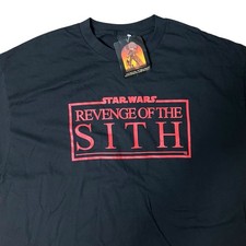 Star Wars T-Shirt Black Revenge Of The Sith Promo 2005 Collectible VTG Mens XL