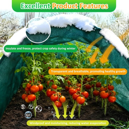 10x50 ft Frost Protection Cloths - Green Plant Covers, Winter Garden Blanket, Fr - 第 4/7 張圖片
