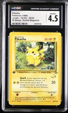 CGC 4.5 Pikachu 60/64 Jungle 1° Edizione con Timbro Duellante Rivista Carta Pokemon