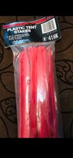 "ESTACAS DE TIENDA 6 PLÁSTICO ROJO 9"" IRROMPIBLES"