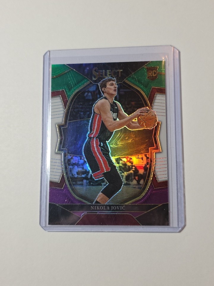 Nikola Jovic 2022-23 Panini Select - Concourse Green White Purple Prizm #91 RC