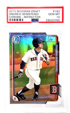 2015 Bowman Chrome REFRACTOR ANDREW BENINTENDI RC Rookie Card PSA 10 GEM MINT