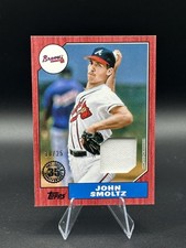 💥2022 Topps Series 2 - 1987 Topps Baseball Relics John Smoltz #87BR-JS Red /25