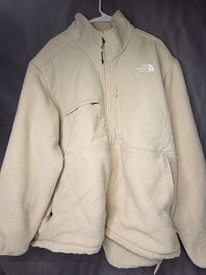 The North Face Denali Beige Jacket Full Zip Stand Collar Pockets XXXL