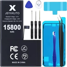 15800mAh Battery for iPhone X New 0 Cycle Upgraded Higher Capacity Replacement