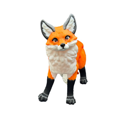12cm Fox Posable Eco-friendly Safe Precision-printed Gift Toy 3DPrinted Ordinary