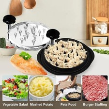 Chicken Meat Shredder Manual Shredding Tool Clear Dome Lid Kitchen Gadget