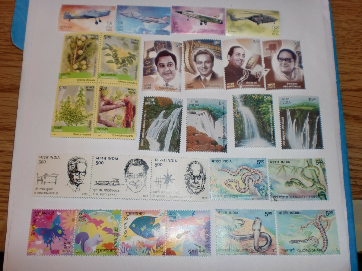 INDIA STAMPS - YEAR 2003- 7 SETS: A1350,A1357,A1359,A1368,A1369
