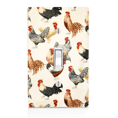 Roosters, Kitchen ,Home Decor, Wall Plate, Toggle, Decor ,Switch Plate Cover