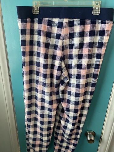 Secret Treasures Blue Pink and White checkered Pajama Bottoms Size L 100% polyes - Picture 6 of 7