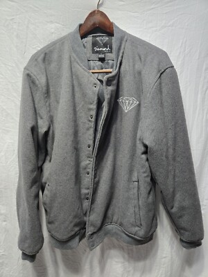 DIAMOND SUPPLY Jacket Mens Medium Polyester Varsity
