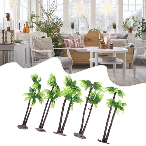 Plastic Coconut Palm Tree For Beach Scenery Aquarium Toy Decoration Ornaments - Picture 3 of 18
