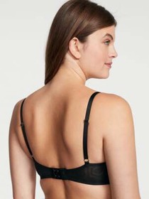 Victoria's Secret Dream Angels Push Up bra set embroidery black heart 5X14 panty