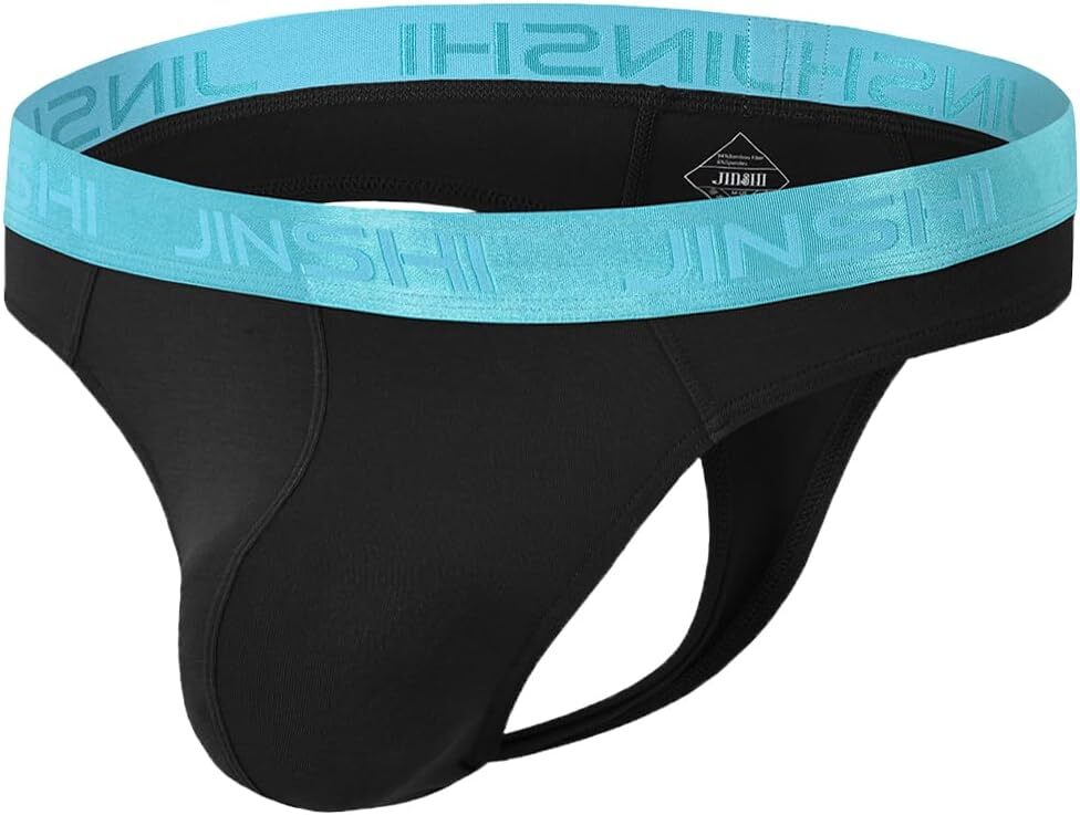 Men's Low-Rise Thongs Underwear - Comfy Gentle T-Back, Bulge Pouch G-Strings