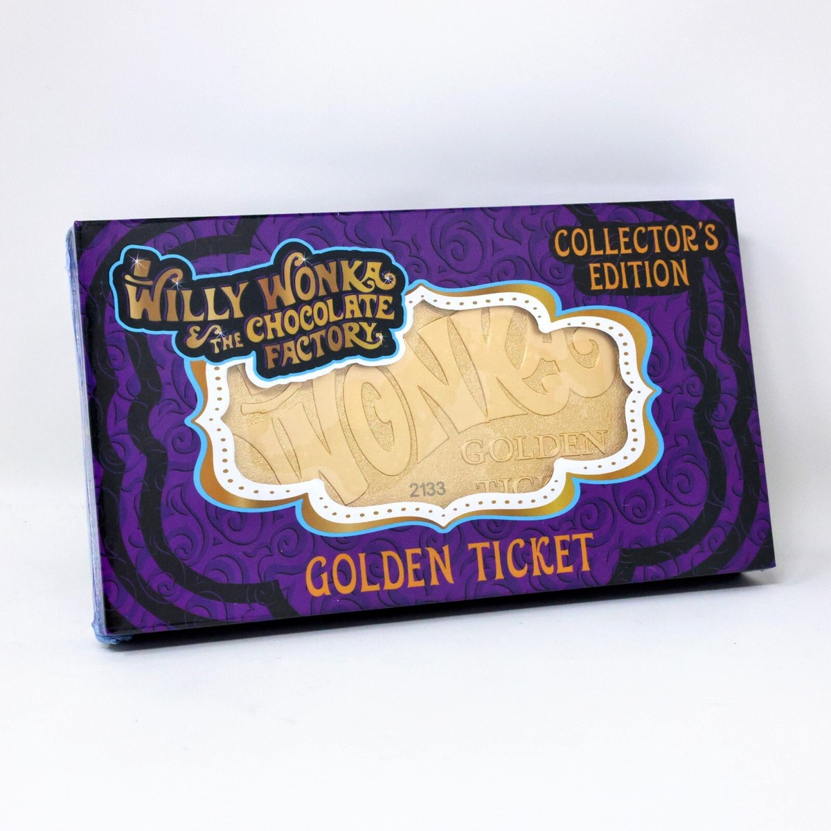 Willy Wonka Chocolate Factory Golden Winning Ticket Gold Plated