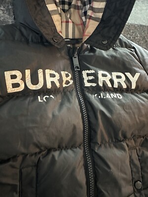 Burberry Baby Skylar Hooded Down Snowsuit Black Logo 18 M. | eBay