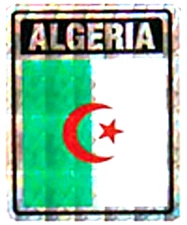 ALGERIA PRISMATIC  REFLECTIVE FLAG STICKER DECAL  - NEW - FREE SHIPPING