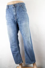 Flypaper Jeans Bootcut (38 X 29) Men's Denim Light Wash Zip Fly Distressed 