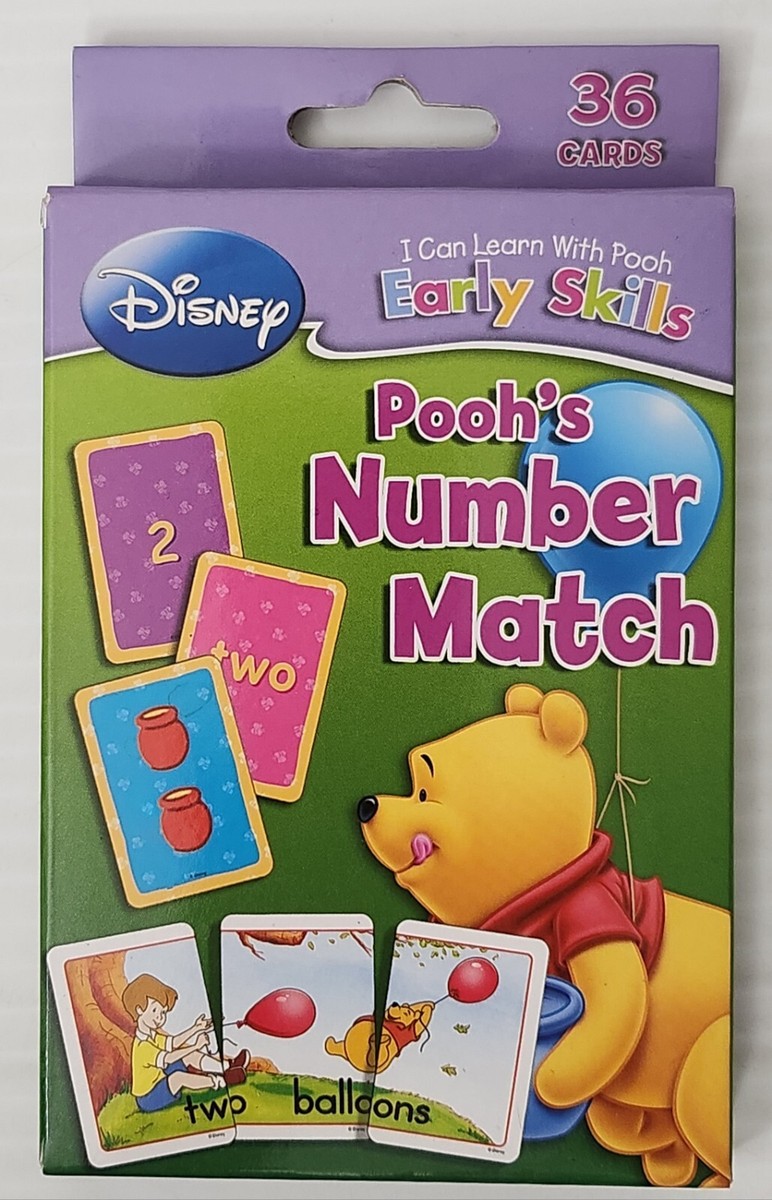 Disney Pooh's Number Match 36 Cards I Can Learn With Pooh Early
