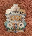 1996 Super Bowl 30 Sun Devil stadium Arizona Clutch back badge, Minty condition — photo 1