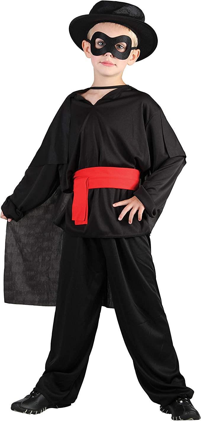 Zorro Disfraz de Bandido para Niños - Realista Conjunto para Carnaval
