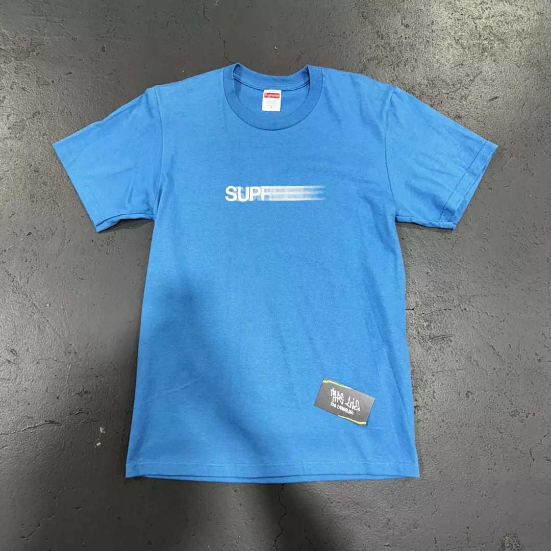 Tee shirt logo Supreme Motion (SS23) (bleu fané)