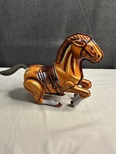 1950s BUCKING HORSE Tin Litho WIND UP TOY Made in Korea Works