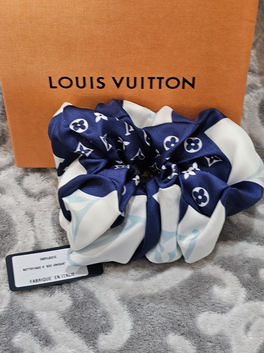 LOUIS VUITTON SCRUNCHIE HAIR BAND ACCESSORY ESCALE BLUE  display picture 3