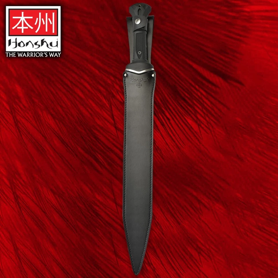 HONSHU D2 Gladiator Sword and Leather Belt Sheath | 18 1/4” Blade | 25” Overall - Image 3 of 4
