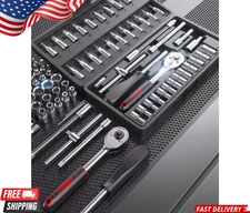 46 Pcs Multi-Purpose Repair Tool Set Ratchet Torque Wrench Screwdrivers Portable