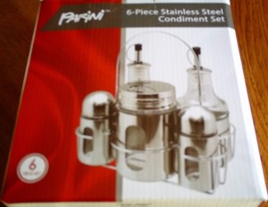 Parini 6Pc Stainless Steel Condiment Set, Brand New